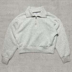 Old Navy Active Bounce Fleece Medium Tall Half-Zip Cropped Pullover Sweatshirt